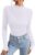 REORIA Long Sleeve Ruched Bodysuit Tops