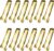 JCREN 12 Pcs Serving Tongs, Small Serving Utensils for Parties Catering Gold Tongs, Food-Grade 304 Stainless Steel Mini Appetizer Tongs for Tea Party Coffee Bar, 4 Inches – Gold