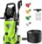 Electric Pressure Washer 5000 PSI Portable Power Washer with 33FT Pressure Hose, 4 Nozzle Set for Home/Cars/Fences/Windows, Green
