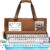 American Mahjong Tile Set with Brown Quilted Bag,166 White Tiles,4 All-in-One Rack/Pushers,Portable Mahjong Set, Suitable for Outdoor Activities Communities and Activity Centers