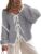 PRETTYGARDEN Tie Front Bow Cardigan Sweaters