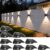 SUNFLICKT Solar Fence Lights Outdoor 10 Pack