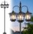 TOWPONICS 6Ft 3-Head Aluminum Solar Lamp Post Light