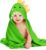 Custom Hooded Bath Towel with Name, Personalized Highly Absorbent Bunny Towels, Baby Bath Towels for Girls Boys, Brithday for Baby, Toddler, Newborn (Green-Dinosaurs)