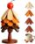 KOWINDA Wooden Christmas Tree Trivet Set of 5