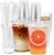 HOMEWARM Plastic Cups with Lids and Straws 100Pack