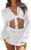 FISOEW Womens Crochet Swimsuit Coverups