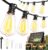 100FT Solar String Lights Outdoor Waterproof with Remote & Timer, LED Shatterproof ST38 Bulbs, USB & Solar Powered Patio Lights for Backyard, Porch, Garden, Wedding Decor, Dusk to Dawn Lighting