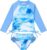 KDWDVBN Girls Rash Guard Swimsuit Set