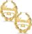 Handmade Bamboo Hoop Earrings for Women Gold Personalized Name Earrings Custom Engraved Stainless Steel Hypoallergenic Birthday Christmas Gift for Mom Grandma (Earring-hoop)