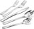 Silverware Set for 8, 40 Piece Heavy Duty 18/10 Stainless Steel Flatware Set, Mirror Polished C