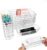 16 PCS Expandable Drawer Organizers, 2-Size Clear Acrylic Storage Box