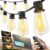 addlon 52(48+4) FT Solar String Lights Waterproof,Patio Lights Solar Powered with Remote & USB Port 16+1 LED Shatterproof Bulbs 3 Light Modes, Dimmable Solar Light for Camping Backyard Garden
