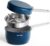Ceramic Non Stick Sauce Pan, 2.5QT Saucepan with Frying Pan as Lid, Steamer Pot for Cooking, Induction Cookware Set, PTFE, PFOA & PFAS Free, Drak Blue