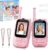 Kids Video Walkie Talkies, 2 Pack Facetime Wakey takey with Video for Kids | Indoor Outdoor Camping Hiking Toys,Rechargeable Christmas Birthday Gifts for Boys Girls 3 4 5 6 7 8 9 10 11 12(Pink/Pink)