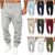 Cargo Sweatpants for Men Drawstring Elastic Waist Fleece Sweatpants Joggers