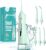 COSLUS ADA Accepted Water Dental Flosser Teeth Pick C20: Portable Cordless Oral Irrigator 300ML Rechargeable Travel Irrigation Cleaner IPX7 Waterproof Electric Flossing Machine, Professional Set Green