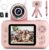 Makolle Kids Camera Toys for Girls 3-12 Year Old, Pink | Children Travel Camera HD Digital Video Camcorder, With Tripod, SD Card Included, Toddler Festival Birthday Gifts