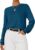 BTFBM Women’s Long Sleeve Sweaters Crew Neck Basic Tops,XS,Dark Blue