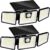 INCX Solar Lights Outdoor Waterproof, 3000 LM 156 LED Motion Sensor Outdoor Lights, 3 Heads Solar Powered Security Flood Light Motion Detected Spotlight for Patio Garage Yard Entryways, 2 Pack Black