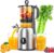 COWSAR Cold Press Juicer, Juicer Machines with 5.4″ Wide Feed Chute, High Juice Yield Slow Masticating Juicer, Quiet Motor Juice Extractor for Whole Fruits & Vegetables