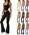 Workout Sets For Women 2 Piece Crop Tank Cross Waist Flare Leggings