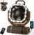 Odoland Portable Camping Fan with LED Lantern, 20000mAh Rechargeable Battery Powered Fan with Auto Oscillation, Timer, Remote, 360° Rotation Hook, 4 Speeds for Power Outage Travel Home,Brown