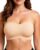 As Fairy Womens Strapless Bandeau Bra Wireless Seamless Bra Beige 34C