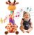 MIAODAM Dancing Talking Giraffe Interactive Toy, Giraffe Stuffed Animal | Sings 10 Children’s Songs, Repeats What You Say, Colorful Glowing Light, Holiday & Birthday Gift for Kids（New Giraffe）