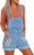 VETINEE Womens Denim Overalls Shorts