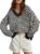 UNCLECAT Womens Striped Checkered Sweater