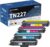 TN227BK/C/M/Y Toner Cartridges High Yield 4-Pack Compatible TN 223 TN223 TN-227 TN 2274PK Replacement for Brother TN227 Color Toner Set with HL-L3210CW, HL-L3270CDW, HL-L3230CDW, MFC-L3710CDW Printer