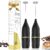 2 Pack Electric Milk Frother Wand, Black | Powerful Motor for Fast Creamy Froth, Easy Clean, Coffee, Latte, Matcha, Hot Chocolate