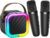 Kinglucky Mini Karaoke Machine for Kids, Top Birthday Gift Pick for Girls Ages 3, 4, 5, 6, 7, 8, 9, 10, 11, 12 Years Old, Kids’ Personal Video Players Accessories with 2 Mics Singing Present Toy Black