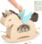 Summidate Unicorn Piggy Bank for Kids Girls, Wooden Coin Saving Toy Gift | Cute Educational Rocking Coin Bank for Children, Helps Build Saving Habits, Baby Shower Birthday Gift and Nursery Decor