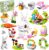 BAOXUE Easter Basket Stuffers, 12 in 1 Easter Bunny Animal Toy Building Set, Easter Gifts for Kids, Teen Easter Basket Stuffers for Boys Girls, Prefilled Easter Eggs for Building Blocks