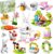 BAOXUE Easter Basket Stuffers, 12 in 1 Easter Bunny Animal Toy Building Set, Easter Gifts for Kids, Teen Easter Basket Stuffers for Boys Girls, Prefilled Easter Eggs for Building Blocks