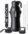 Coolflask 32 oz Water Bottle Insulated Slim Series Stainless Steel | Water Flask Triple-Wall Vacuum Copper with 3 Lids & Strap, Cold 48+h/Hot 24+h, Leakproof,BPA-Free, for Outdoor Gym & Hiking