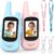Video Walkie Talkies for Kids – Rechargeable Walkie-Talkies 2 Pack | Long Range with Screen & Voice Changer, Toys for Boys & Girls, Birthday Gift for Outdoor Camping Hiking Travel (Blue Pink)