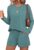 Ekouaer Women’s Lounge Sets Pajamas 2026 Fall Long Sleeve Top&Shorts XS-XXL