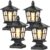 BRIGHTEVER Solar Post Lights 4-Pcs