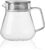 CNGLASS Small Glass Teapot with Stainless Steel Filter Lid,15oz(450ml) Glear Tea Kettle Stoveto