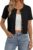 GLEENEAT Womens Short Sleeve Button Down Up Cardigan
