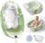Collapsible Baby Bathtub – Large Baby Bath Tub with Thermometer | Bath Essential Bañera para Bebe Easy Fold Baby Tub | Travel Infant Newborn Toddler Bathtub for Baby Girl Boy 0 to 36 Months(Green)