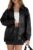 WIHOLL Oversized Faux Leather Jacket