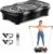 Vibration Plate Exercise Machine, Curved Vibrating Plate for Lymphatic Drainage Weight Loss, 460 Lbs Capacity Stand Shake Board Sport with Resistance Bands and Bluetooth for Home Women Men