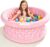 Ball Pit for Toddlers,Inflatable Baby Ball Pit,Soft Round Play Set Ball Pool for Kids,Ideal Gift for Babies Indoor and Outdoor Game,Pink, (Balls not Included)