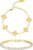 Women’s Stackable Gold Flower Bracelets