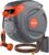 NEO-TEC 100FT Retractable Garden Hose Reel, 1/2″ Heavy Duty Wall Mount with Slow Return, Any-Length Lock & 180° Swivel, 3-Layer PVC, 9-Pattern Nozzle & Brass Fittings