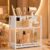SanDream Hair Tool Organizer Bathroom Countertop, 2-Tier Metal Bathroom Organizer with Blow Dryer Holder, Large Capacity Space-Saving Vanity Shelf for Perfume, Skincare & Makeup Storage (White)